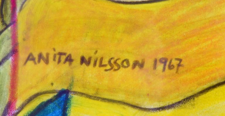 ANITA NILSSON, pastell, sign o dat 1967.