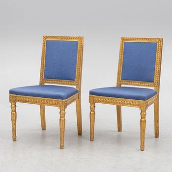 Stolar, ett par, sengustaviansk stil, 1900-talets början.
