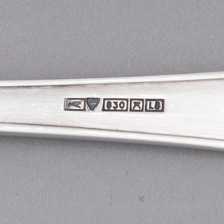A 131-piece set of 'Suomi' silver cutlery, Suomen Kultaseppä oy/ Kultateollisuus oy, Turku 1927-1991.