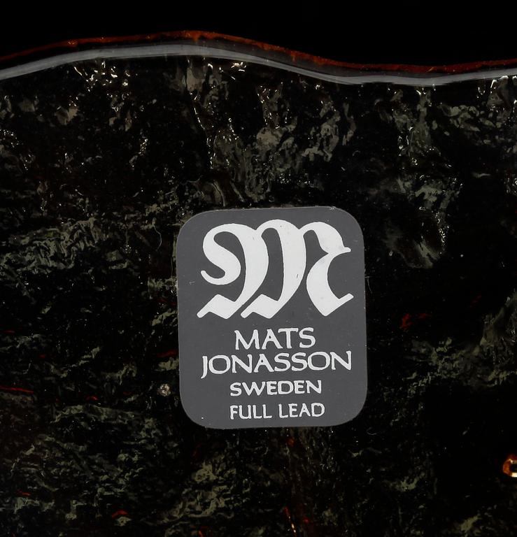 Skål, 2 st, glas. Mats Jonasson.