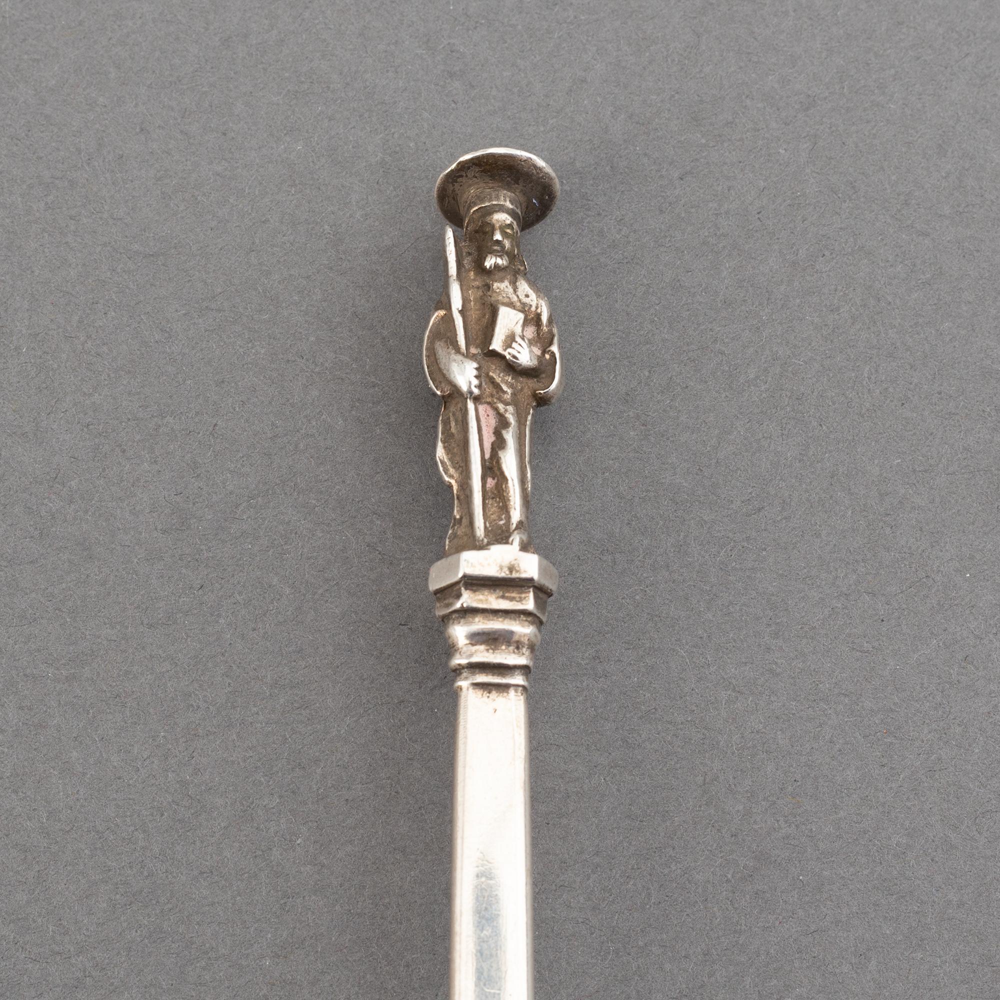 Four silver spoons, 18th/19th century.