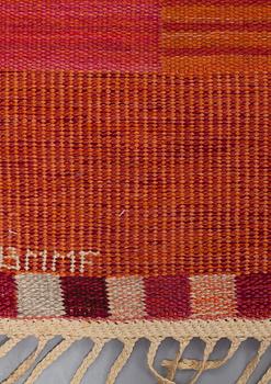 Marianne Richter, MATTA, "Fasad, orange", rölakan, ca 351,5 x 253,5 cm, signerad AB MMF MR.