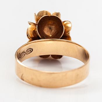 Liisa Vitali, Ring "Kevät", 14K guld. Westerback, Helsingfors 1971.