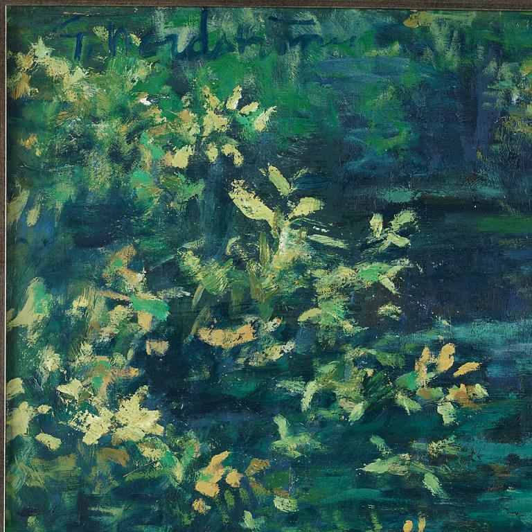 Gerhard Nordström, "Motiv från Claude Monets trädgård i Giverny".