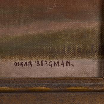 OSKAR BERGMAN, "Gotland" oil on canvas, signed.