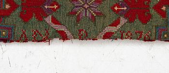 Sled cushion, approx. 103 x 44 cm.