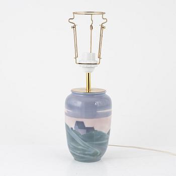 Karl Lindström, vas/bordslampa, porslin, Rörstrand, tidigt 1900-tal.
