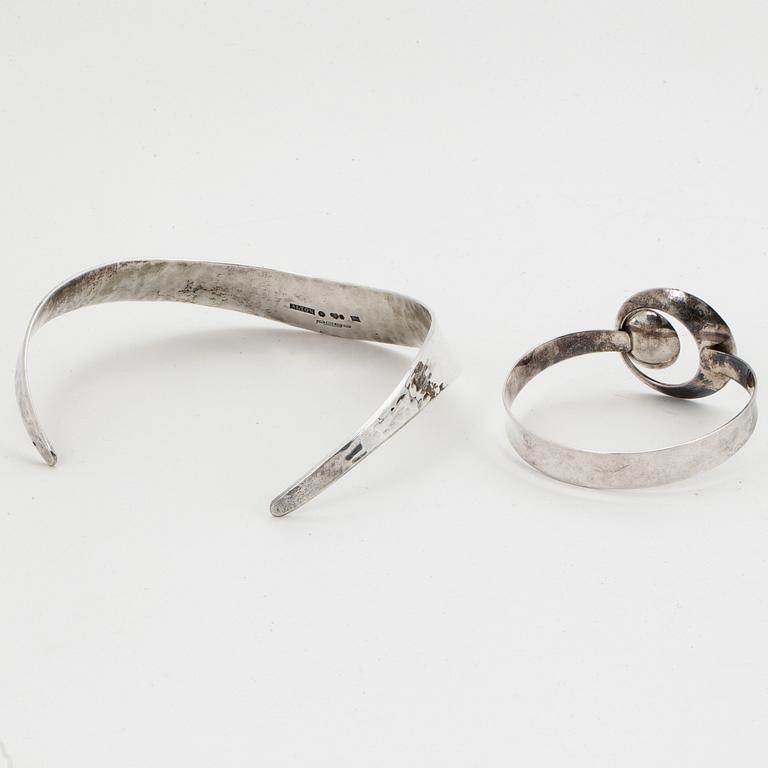 Necklace and bangle silver, Alton.
