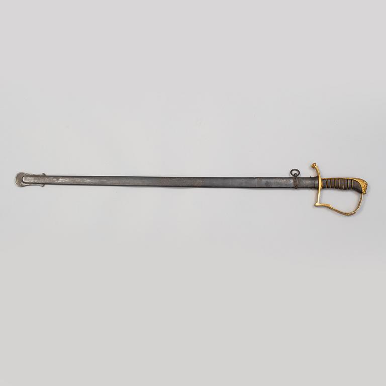 A Swedish infantry officer's sword 1899 pattern with scabbard.