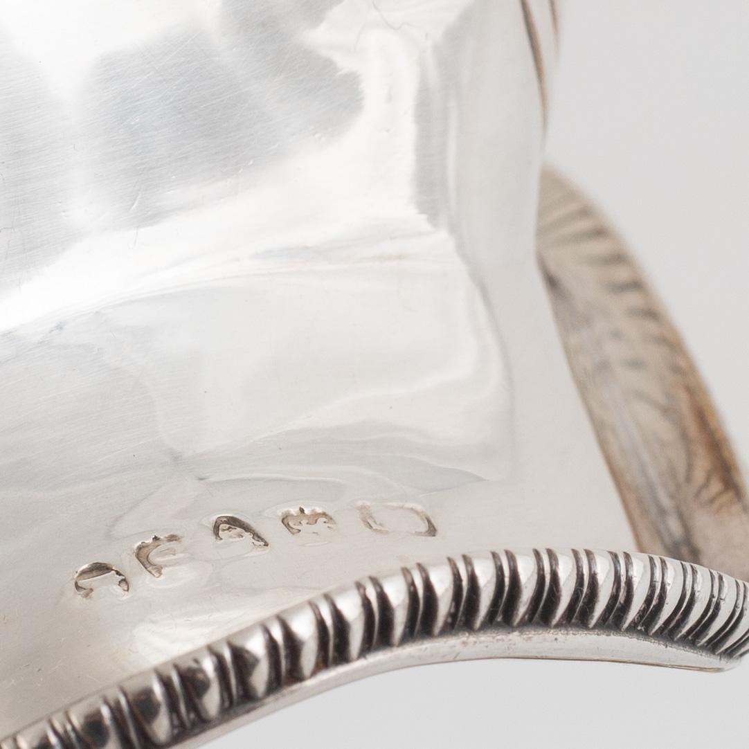 An English silver sugarbowl and a creamer, mark of Charles Fox I, London, England 1813.