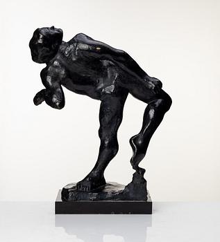 Gudmar Olovson, sculpture. Signed. Numbered. Foundry mark. Bronze, total height 57 cm, length 43 cm.