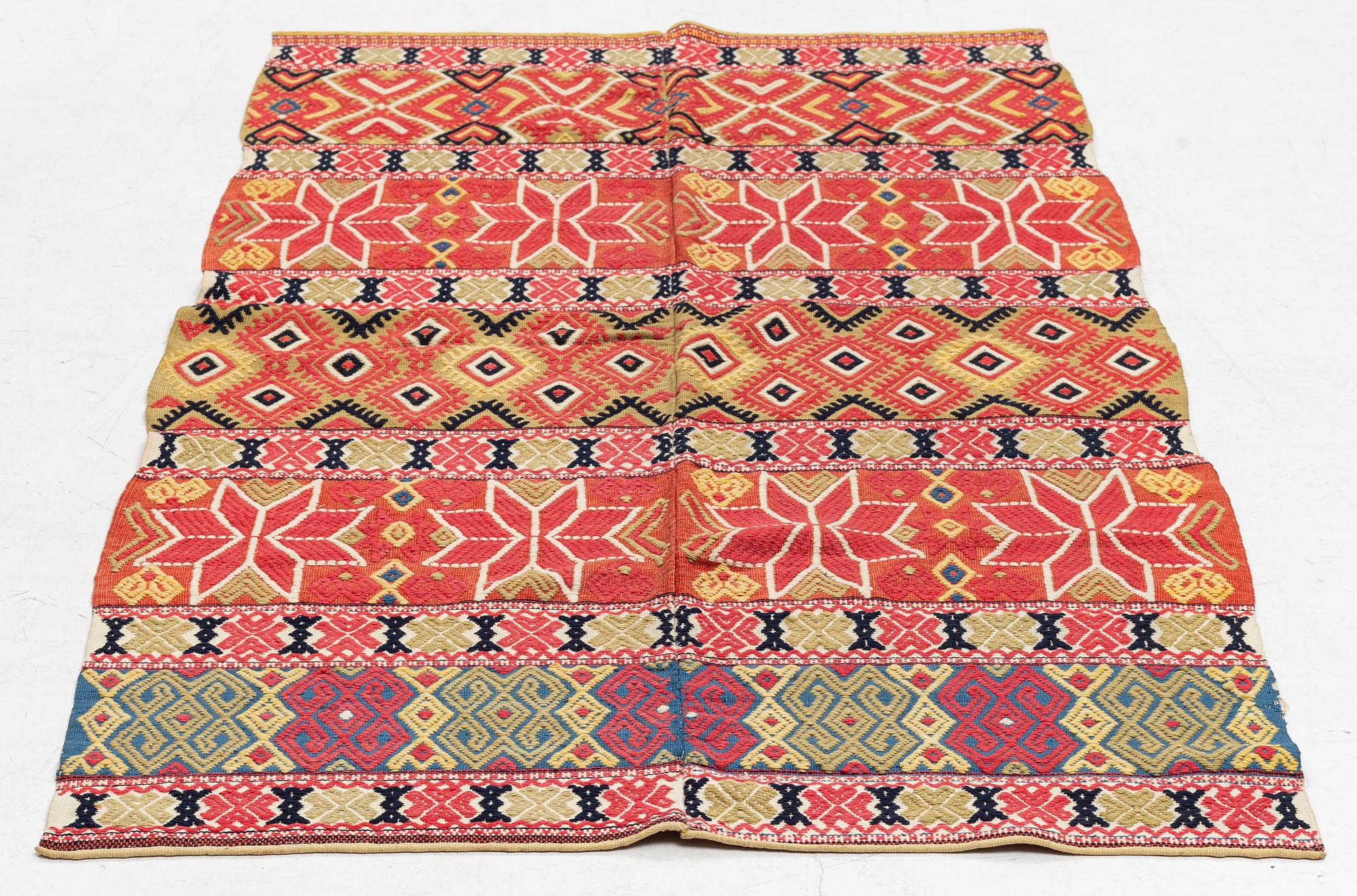 A Swedish flat weave, Scania, circa 178 x 95 cm.