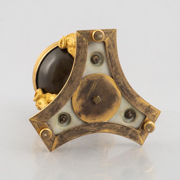 A French Empire ormolu and patinated bronze brûle-parfum, early 19th century.