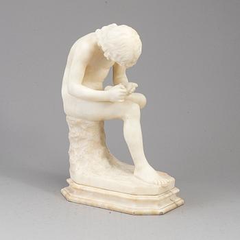 SKULPTUR, alabaster, omkring 1900.