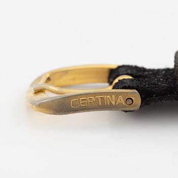 Certina, wristwatch, 18K gold, 19 mm.
