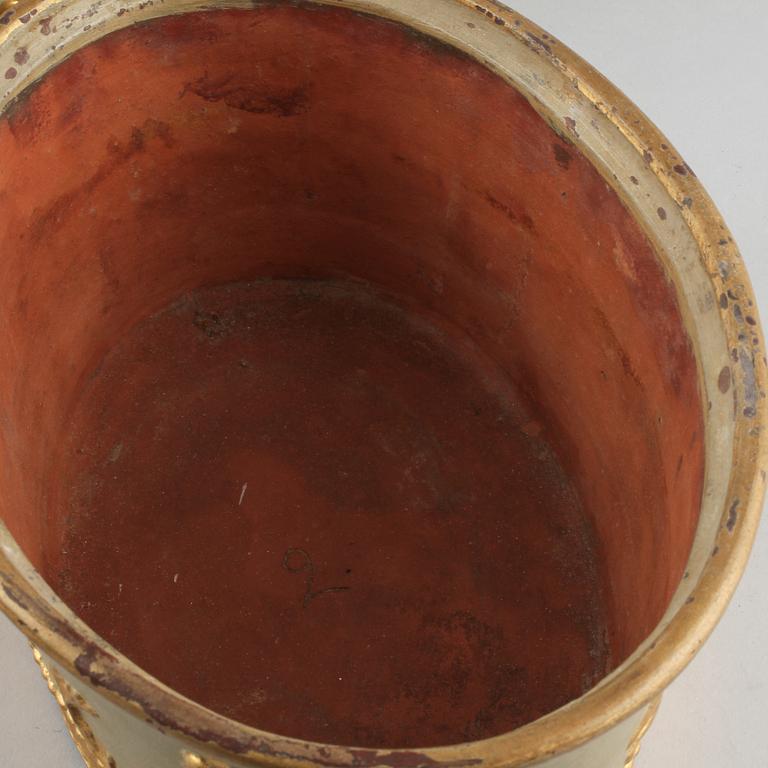 PASTEJFORMAR, ett par, lergods, empir, 1800-talets första hälft.