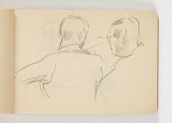 Lotte Laserstein, 10 små skissblock med teckningar.