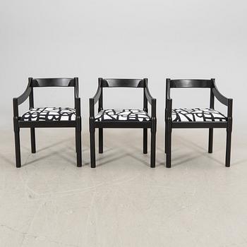 Vico Magistretti, karmstolar 6 st "Carimate" Cassina Italien setn 1900-tal.