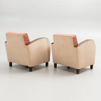 Armchairs, a pair, Art Deco, first half of the 20th century.