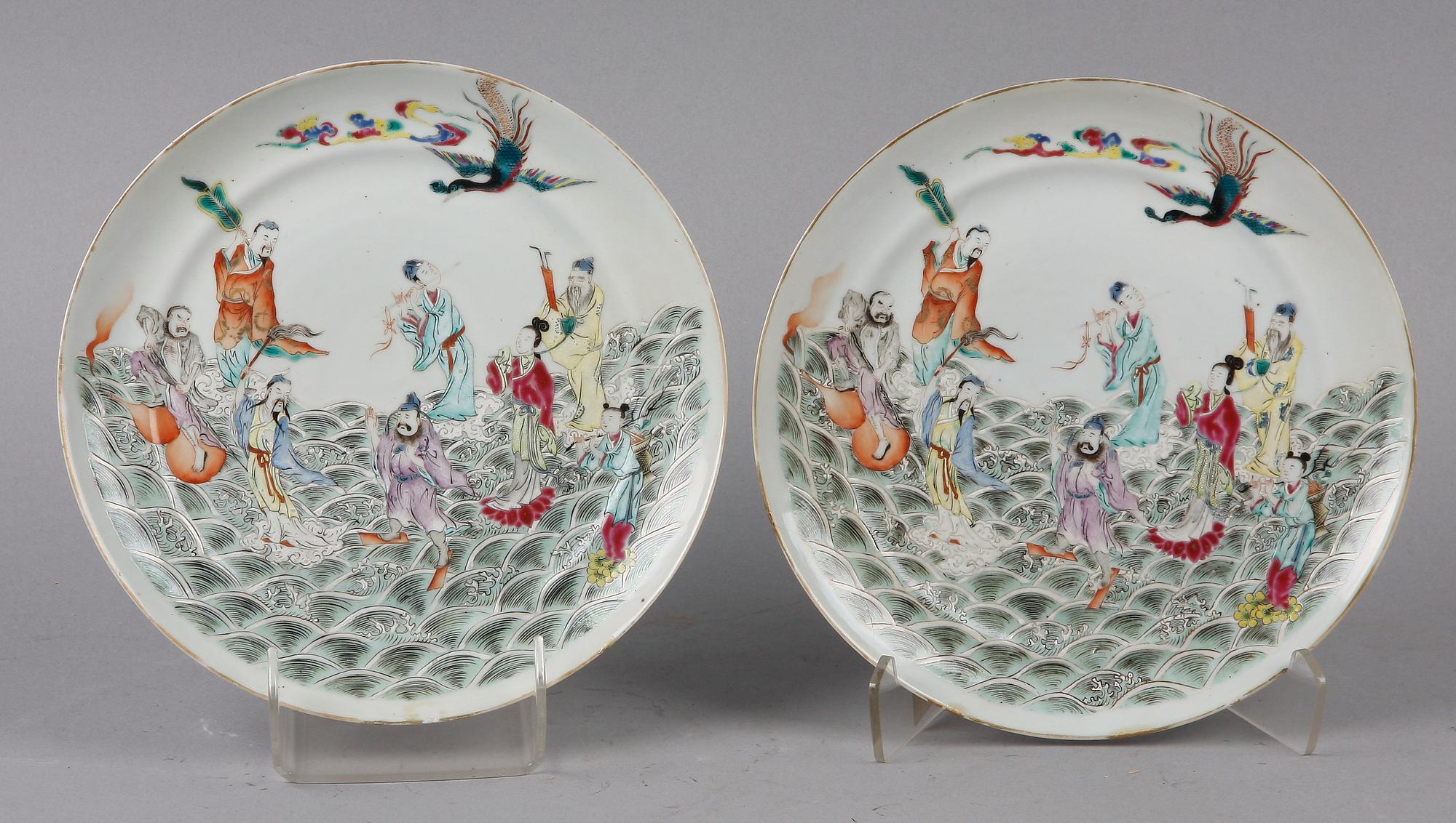 FAT, ett par, porslin, Kina, 1800-tal.