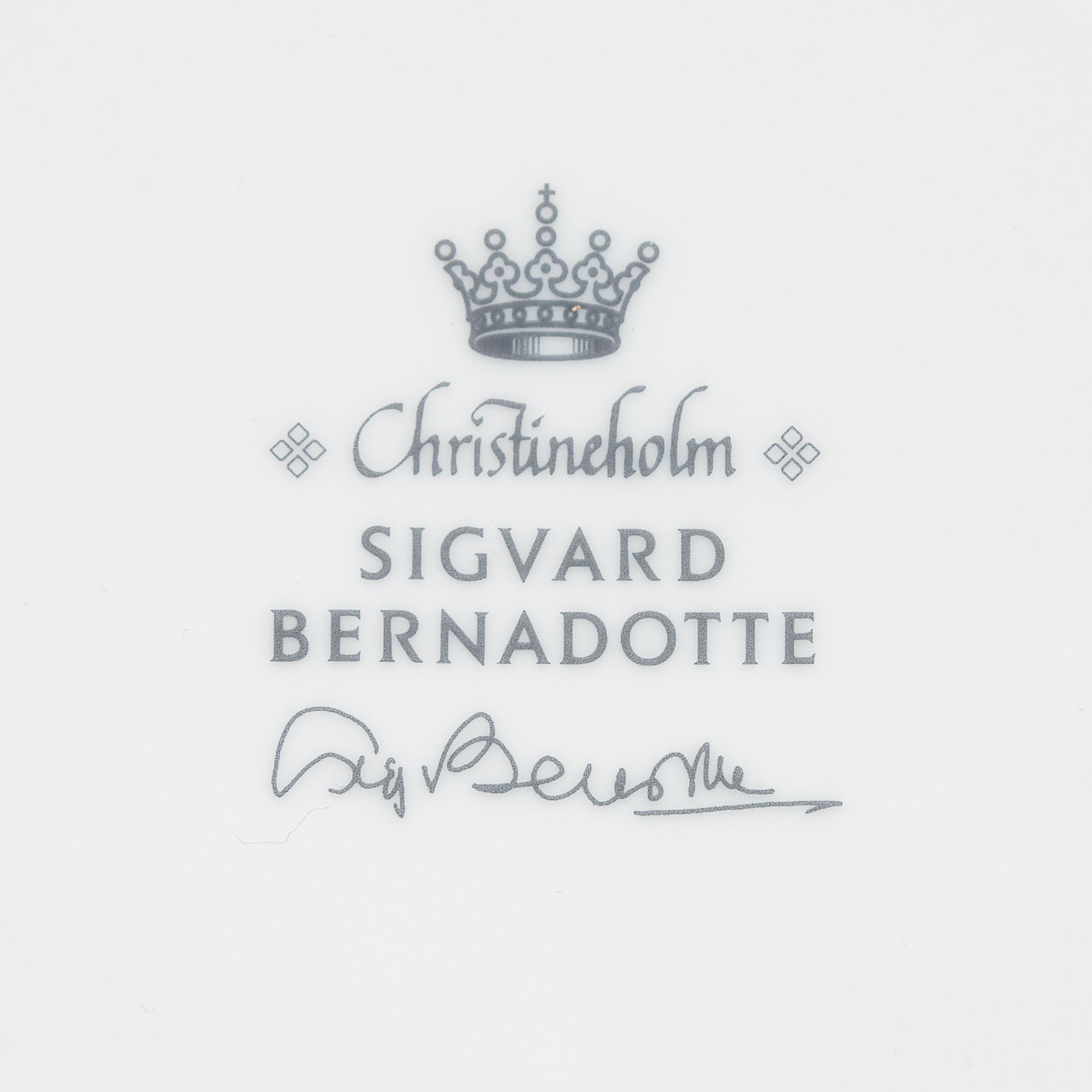 Sigvard Bernadotte, servis, 30 delar, "Marianne Royal Blue", Christineholm/Fyrklövern.