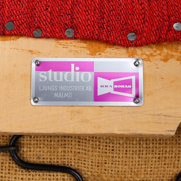 FÅTÖLJ, "Teve", Alf Svensson för Ljungs Industrier Malmö AB, Bra Bohag, 1900-talets mitt.