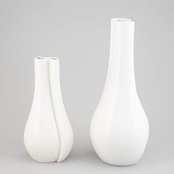 Wilhelm Kåge, two "Surrea" ceramic vases, Gustavsberg, Sweden, possibly prototypes.