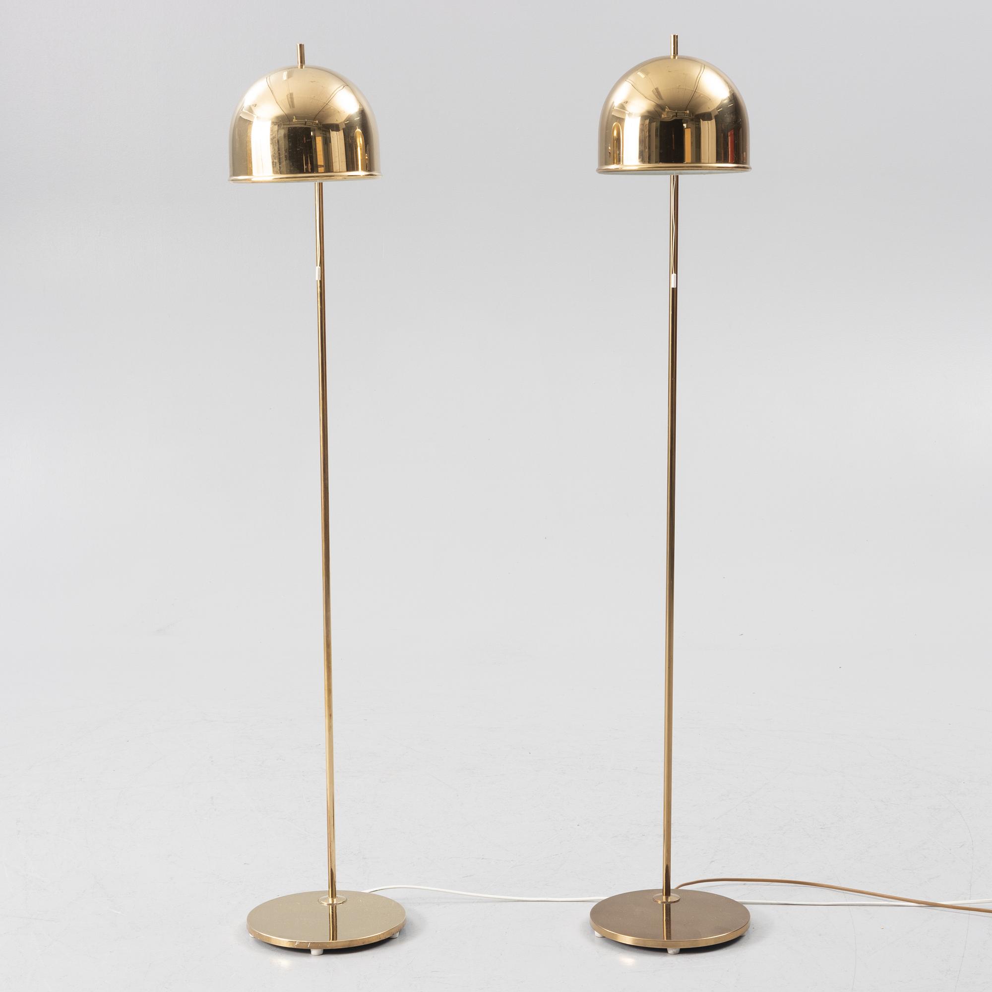 Eje Ahlgren, a pair of model G-075 floor lamps,  Bergbom, 1960s/70s.