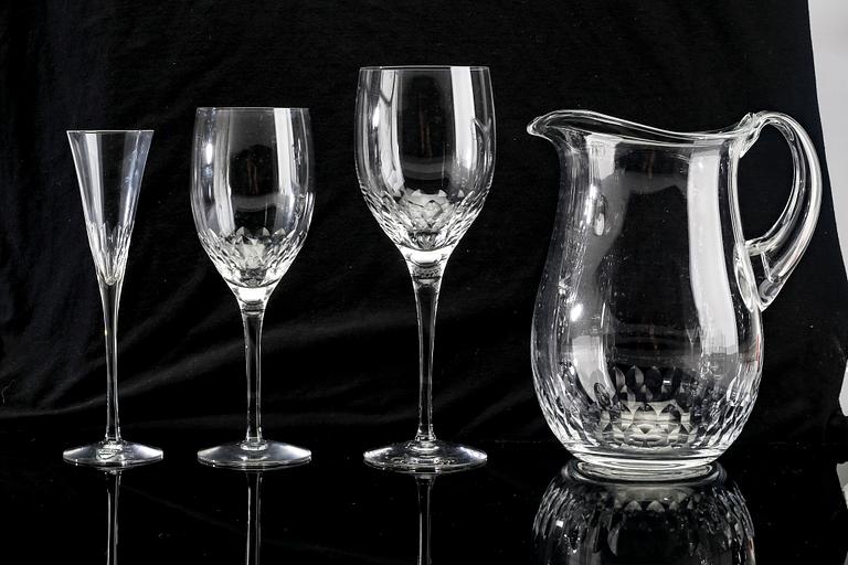 Nils Landberg, a 62 pcs glass "Prelude" service Orrefors later part of the 20th century.