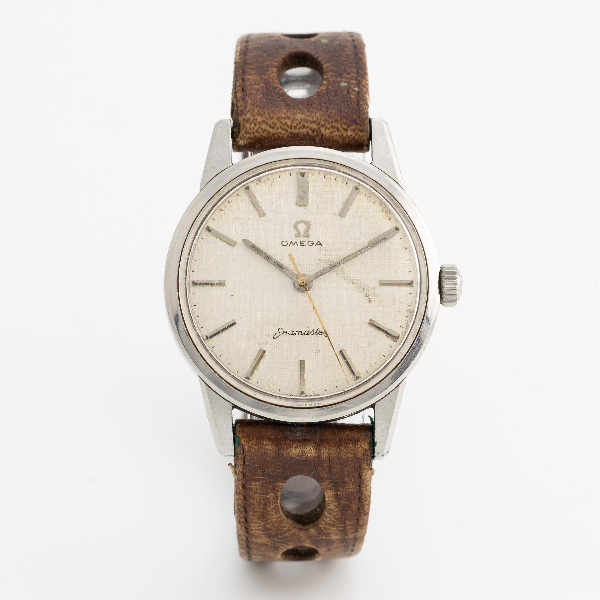 Omega, Seamaster, "Linen Dial", wristwatch, 35 mm.