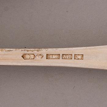 An 58-piece Finnish Chippendale silver cutlery set, Kultateollisuus Oy, Turku and Kultakeskus, Hämeenlinna, 1952-64.