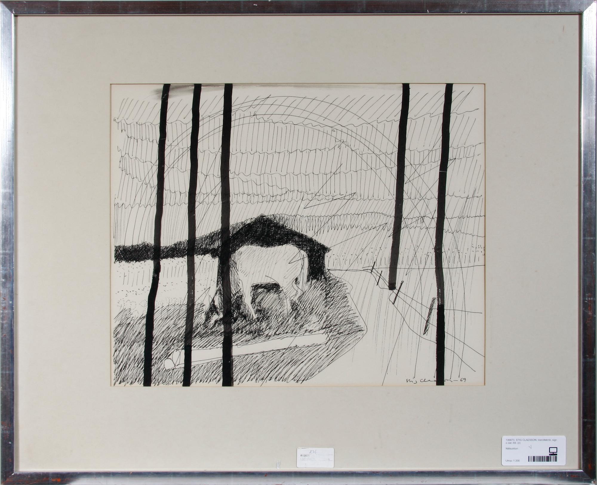 STIG CLAESSON, blandteknik, sign o dat -69.