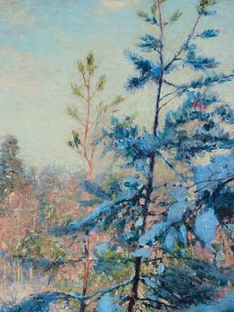 Robert Thegerström, Snow-laden pines.