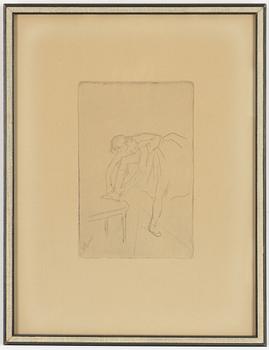 Edgar Degas, "Danseuse enfilant son chausson".