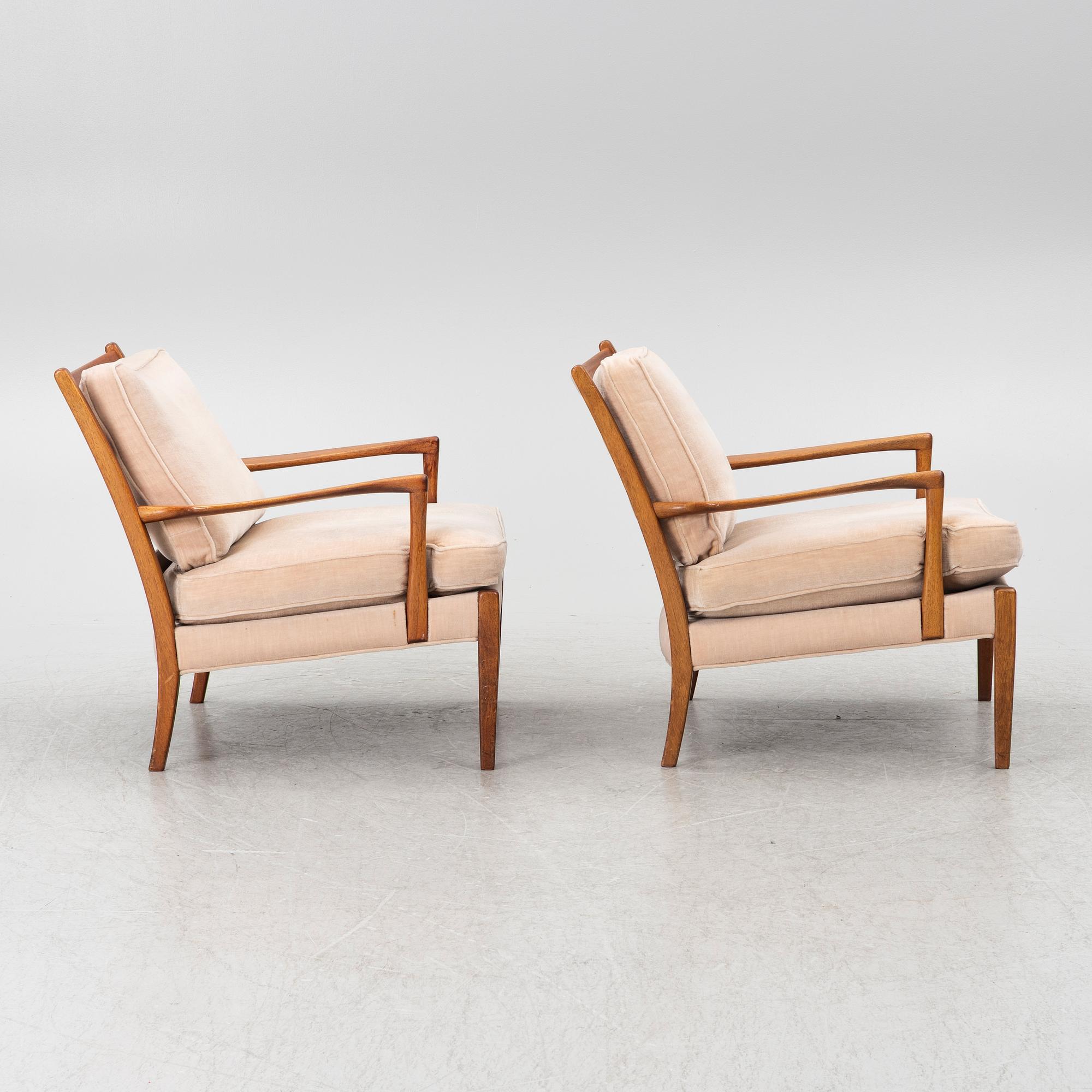 Arne Norell, a pair of 'Löven' armchairs, Norell Möbler.