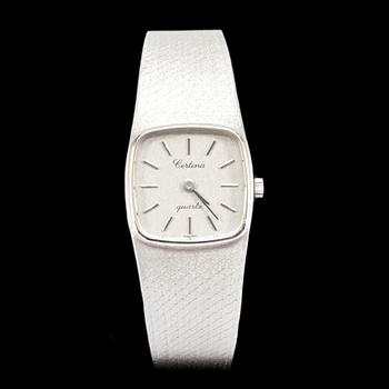 ARMBANDSUR, 18k vitguld, Certina, 1960-tal. Vikt ca 36g.