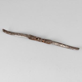 An English 18th century steel nut cracker.