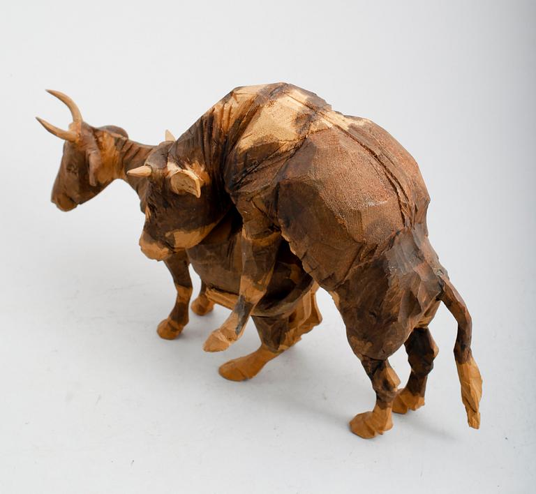 Axel Petersson Döderhultarn, "Lantlig idyll - kobröllop" (2).