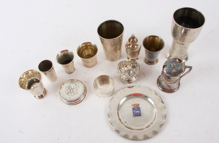 PARTI DIVERSE, ca 12 delar, silver mm.