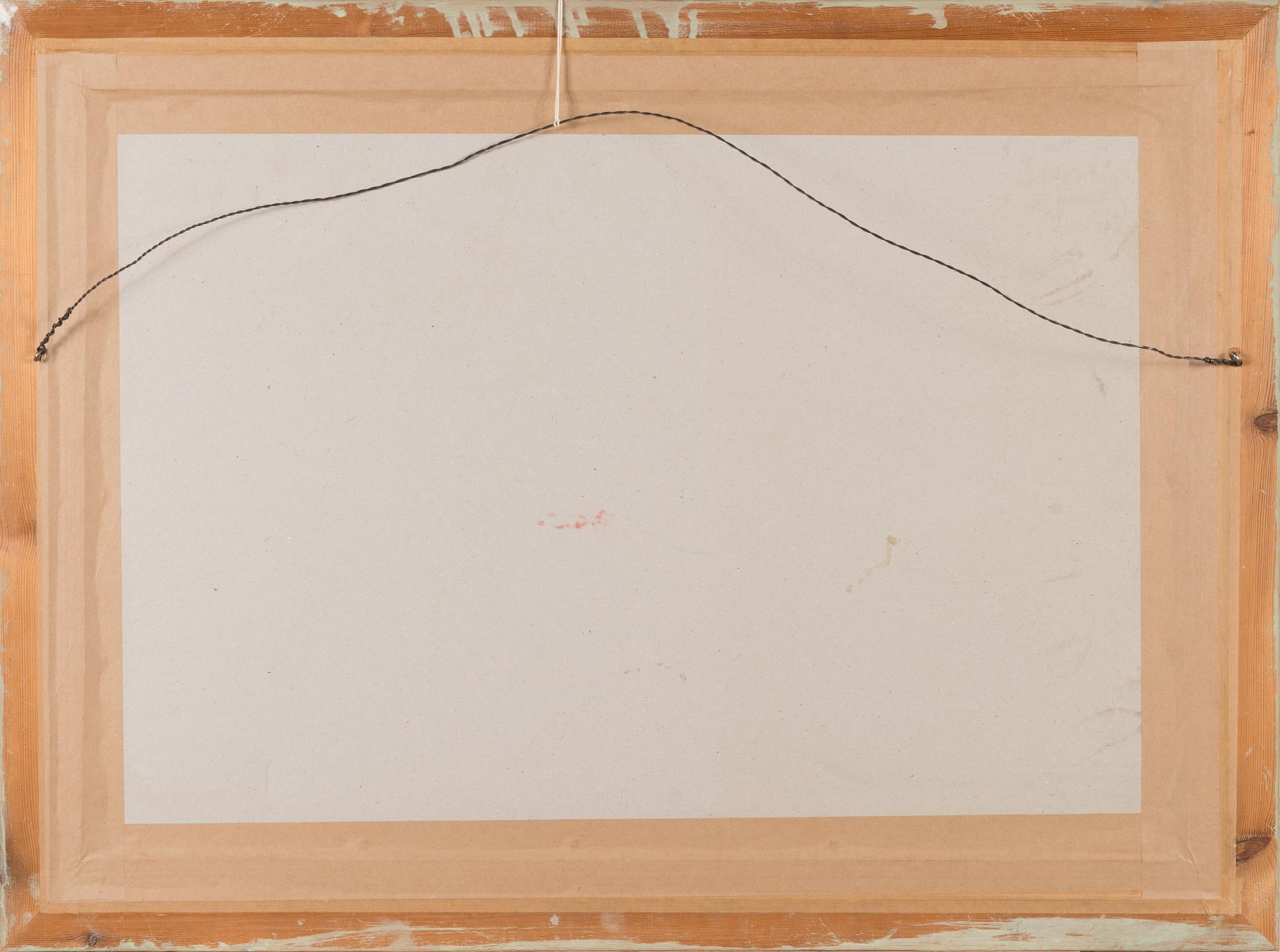 Toivo Talvi, sekatekniikka paperille, signeerattu.