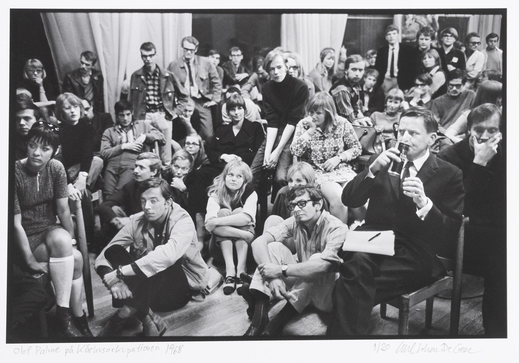 Carl Johan De Geer, "Olof Palme på Kårhusockupationen 1968".