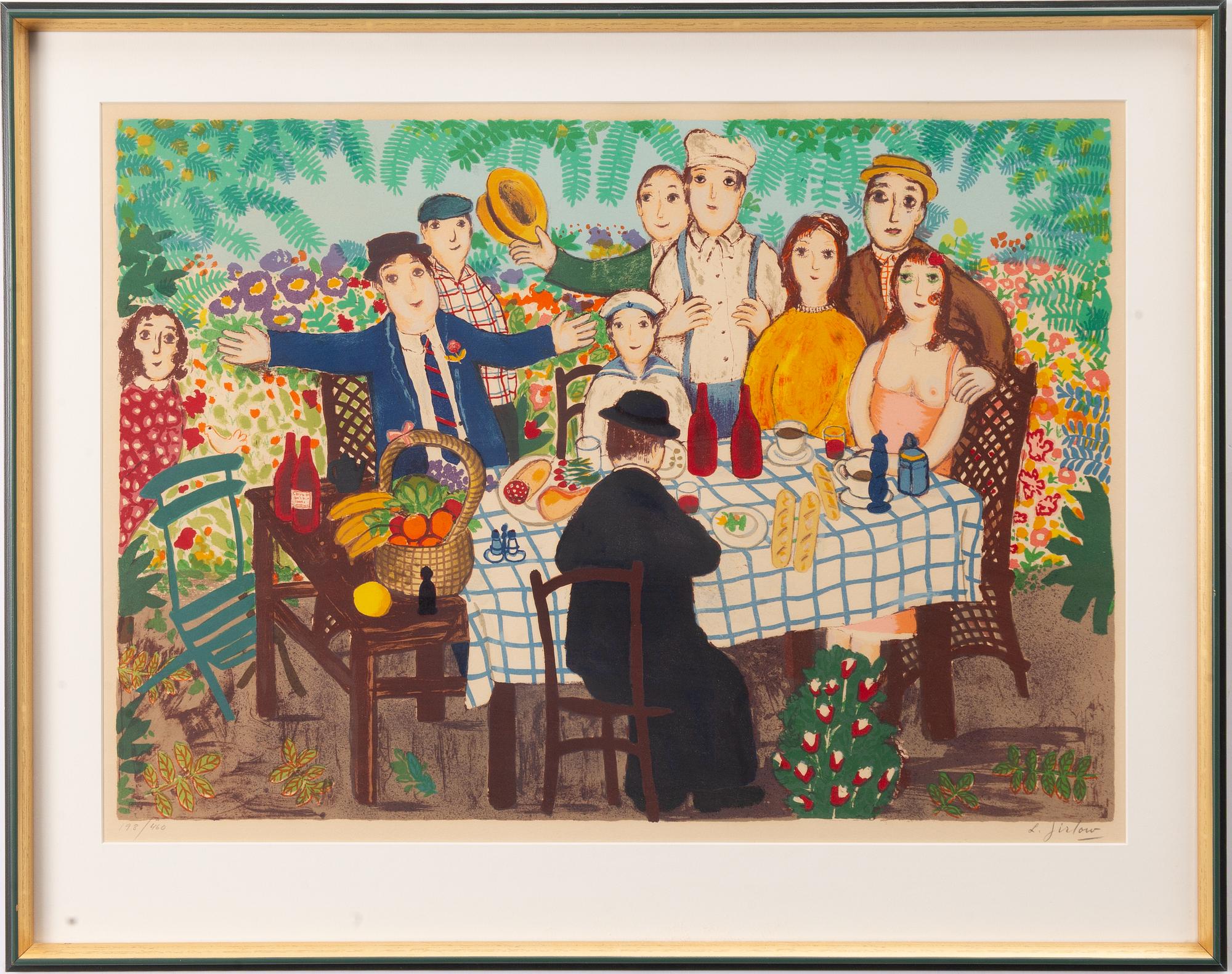 Lennart Jirlow, "Vännerna kring trädgårdsbordet".