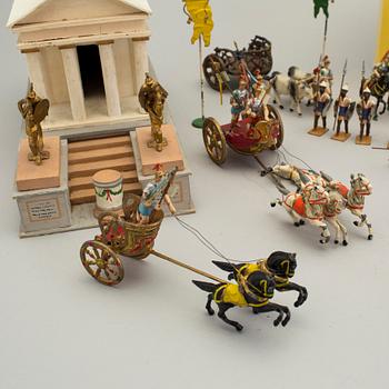 SAMLING TENNSOLDATER, 45 delar , troligen George Heyde, Dresden, Tyskland, 1900-talets början.