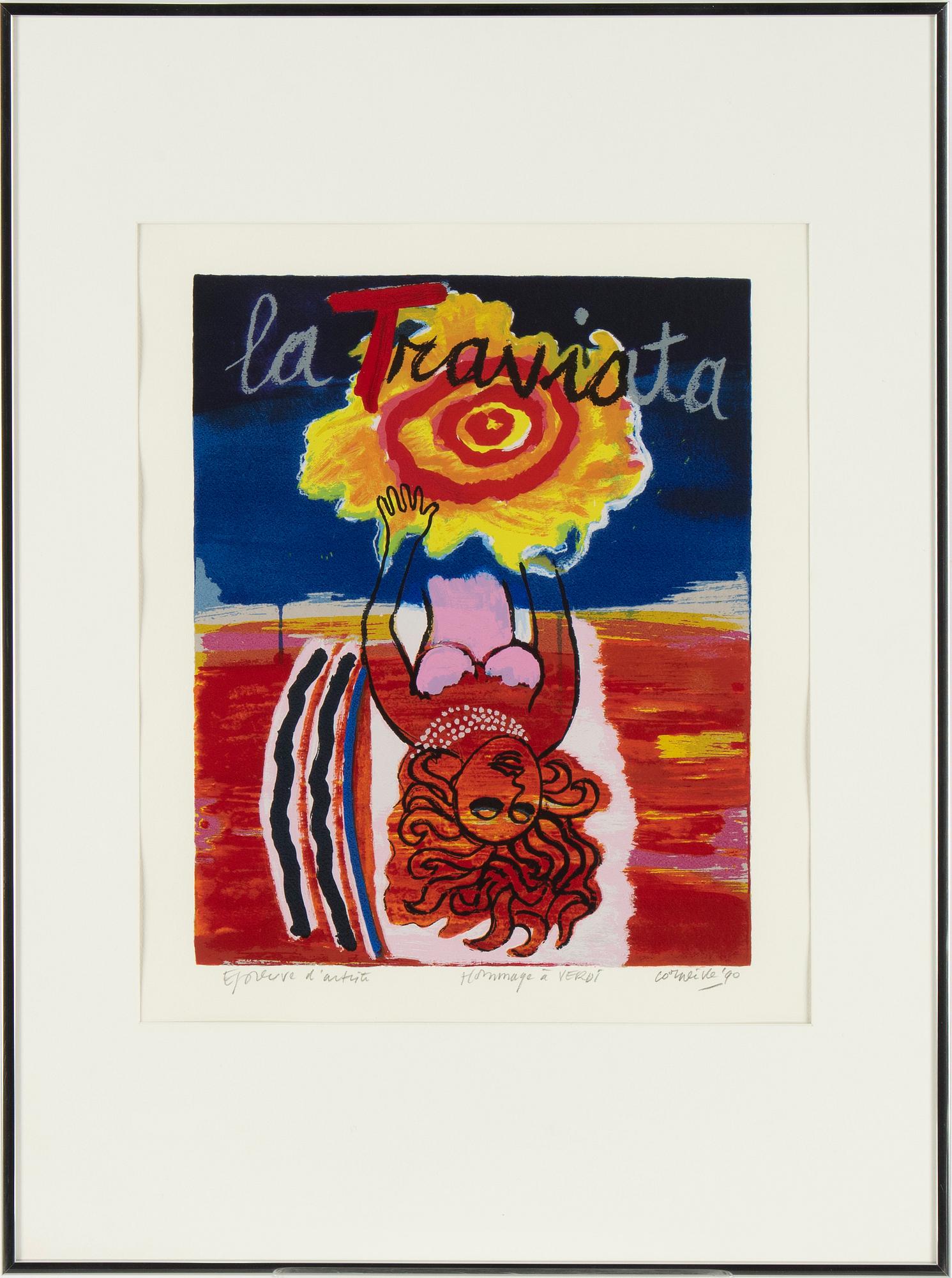 Beverloo Corneille, 12 silkscreen in colour, 1990, signed EA. "Hommage à Verdi".