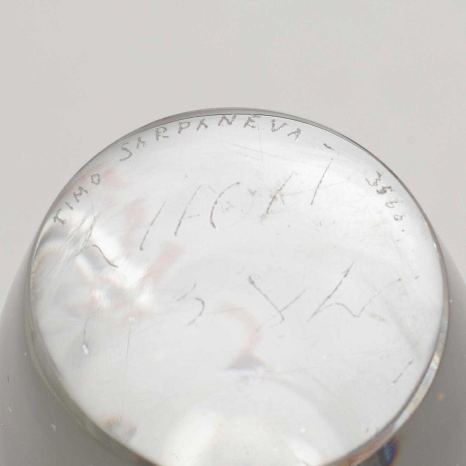 Timo Sarpaneva, vase 'Orkidé', Iittala, signed.