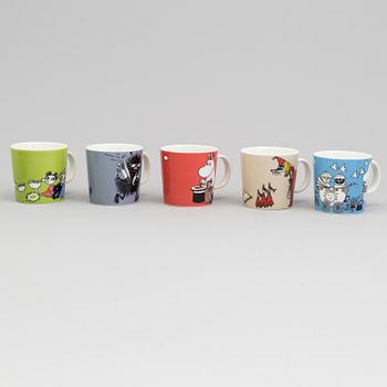 MUMINMUGGAR, 20 st, porslin, Moomin Characters, Arabia, Finland.