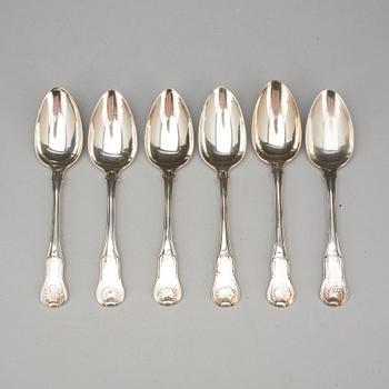 MATSKEDAR, 6 st silver, London, 1805-1817. Totalvikt 625 g.