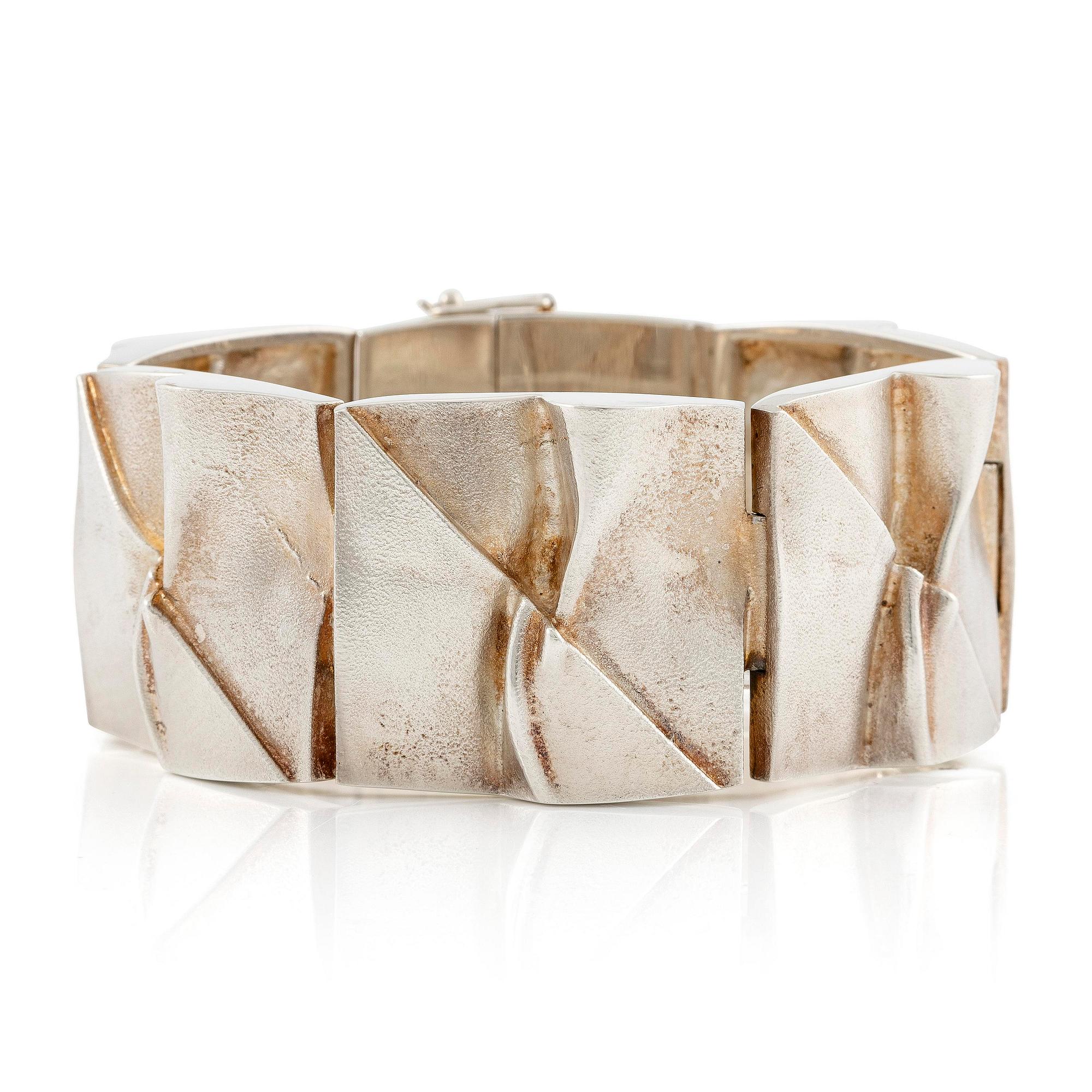 Björn Weckström, a bracelet, "Moon Bridge", silver. Lapponia, Helsinki 1971.