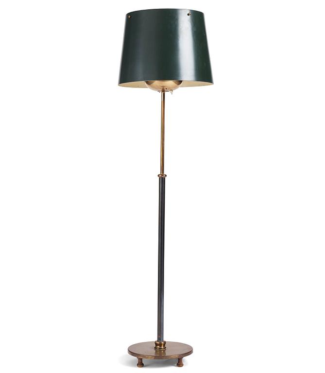 Josef Frank, a brass and lacquered floor lamp, Svenskt Tenn, model 2564, Sweden 1950-60s.