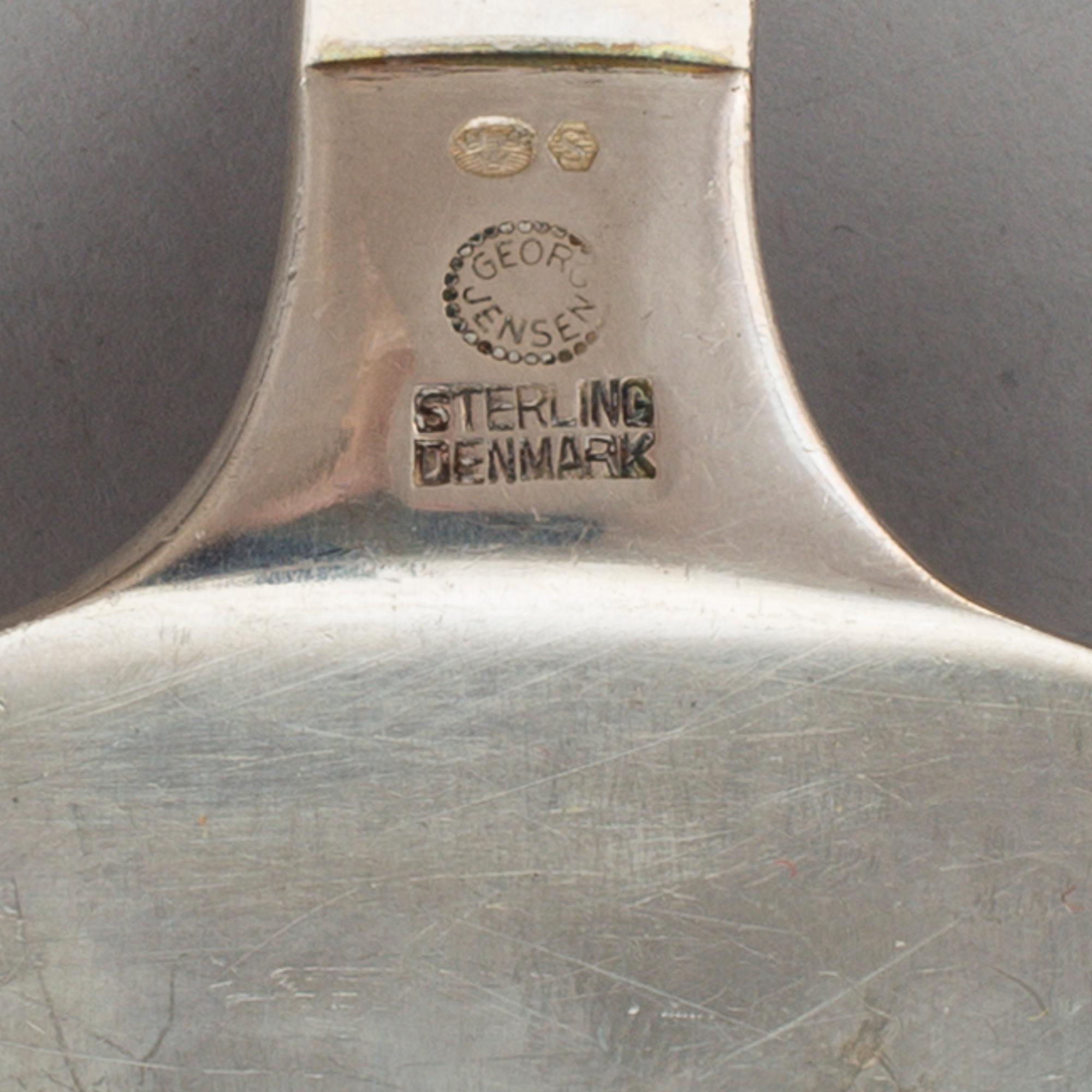 HARALD NIELSEN, 41 pieces of sterling silver cutlery model "Pyramid" Georg Jensen Denmark. Total weight c. 720 gram.